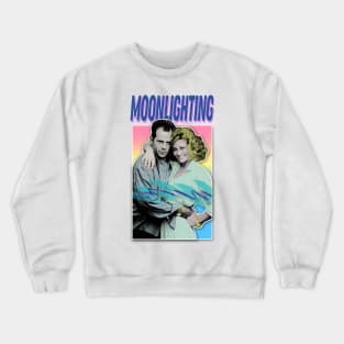 Moonlighting - 80s Styled Retro Graphic Design Crewneck Sweatshirt